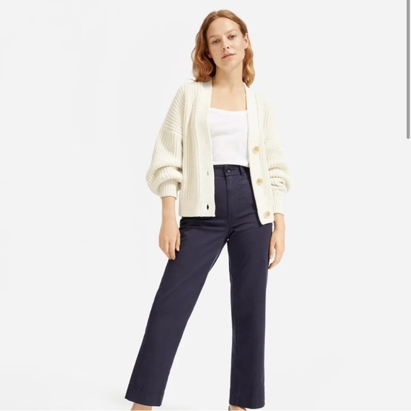 Everlane Texture Cotton Crop Cardigan - Picture 2 of 12